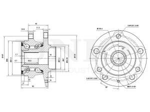 Front hub (with ABS) photo