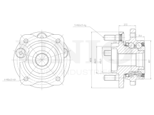 Front hub (without ABS) photo