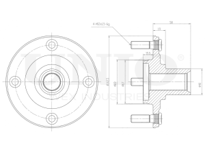 Front hub (without ABS) photo