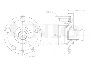 Front hub (without ABS) photo