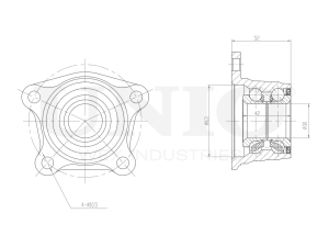 Rear hub (without ABS) photo