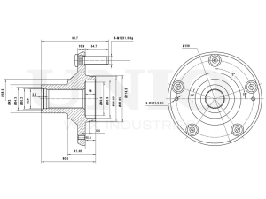 Front hub (without ABS) photo