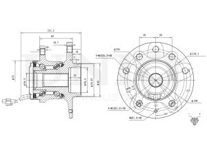 Rear hub (with ABS) photo