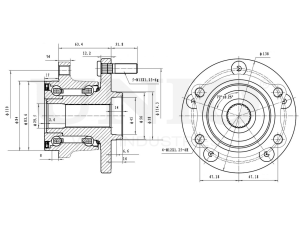 Front hub (with ABS) photo