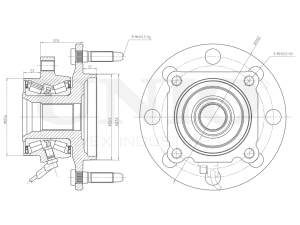 Front hub (with ABS) photo