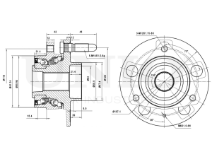Front hub (with ABS) photo