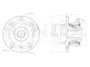 Front hub (with ABS) photo