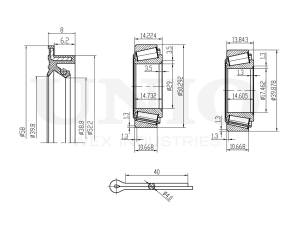 Rear wheel bearing kit (without ABS) photo