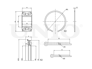 Front wheel bearing kit (without ABS) photo