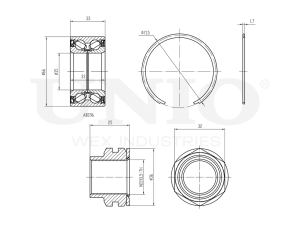 Front wheel bearing kit (with ABS) photo