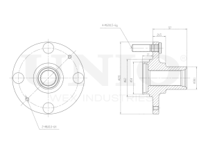 Front hub (without ABS) photo