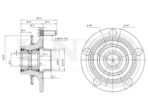 Rear hub (with ABS) photo