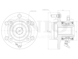 Rear hub (with ABS) photo