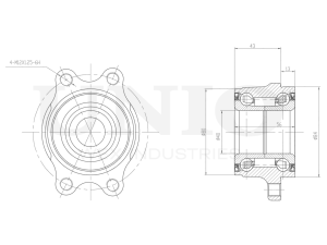 Rear hub (without ABS) photo