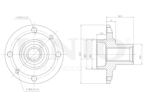 Front hub (without ABS) photo