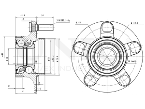 Rear hub (with ABS) photo