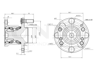 Rear hub (with ABS) photo