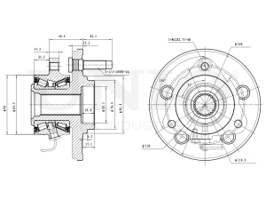 Front hub (with ABS) photo