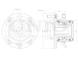 Front hub (with ABS) photo