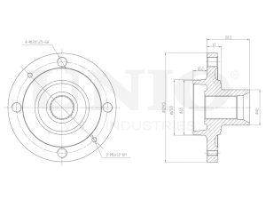 Front hub (without ABS) photo