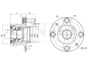 Rear hub (without ABS) photo