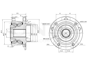 Front hub (with ABS) photo