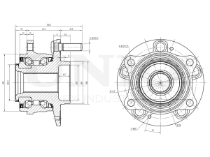 Front hub (with ABS) photo