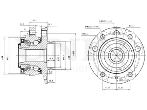 Front hub (without ABS) photo