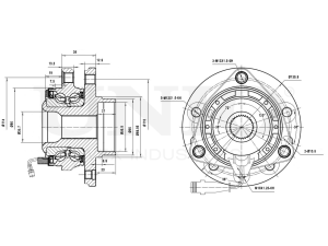 Front hub (with ABS) photo