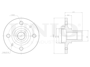 Front hub (without ABS) photo