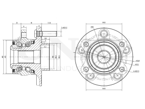 Front hub (with ABS) photo