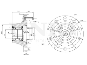 Rear hub (without ABS) photo