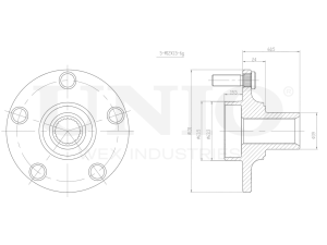 Front hub (with ABS) photo