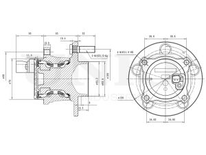 Rear hub (with ABS) photo