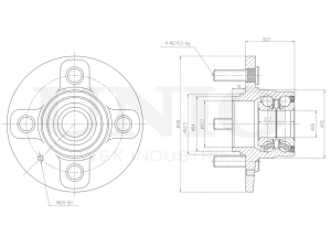 Rear hub (without ABS) photo