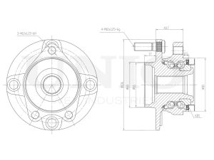 Front hub (with ABS) photo