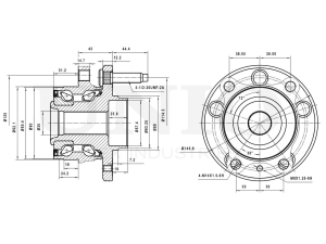 Rear hub (with ABS) photo