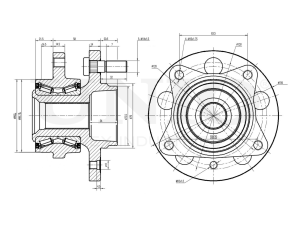 Front hub (without ABS) photo