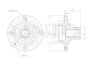 Front hub (without ABS) photo