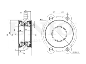 Front/rear hub (with ABS) photo
