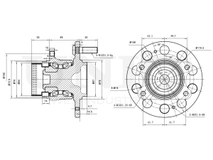 Rear hub (with ABS) photo