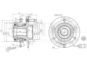 Front hub (with ABS) photo