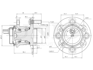 Rear hub (with ABS) photo