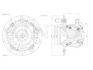 Rear hub (with ABS) photo