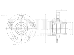Front/rear hub (without ABS) photo