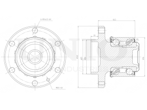 Front hub (with ABS) photo