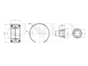 Front wheel bearing kit (without ABS) photo