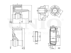 Front wheel bearing kit (without ABS) photo