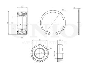 Front wheel bearing kit (with ABS) photo