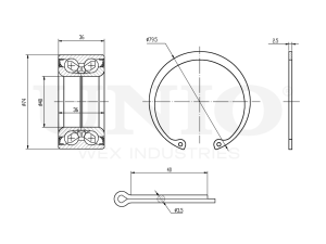 Front/rear wheel bearing kit (without ABS) photo